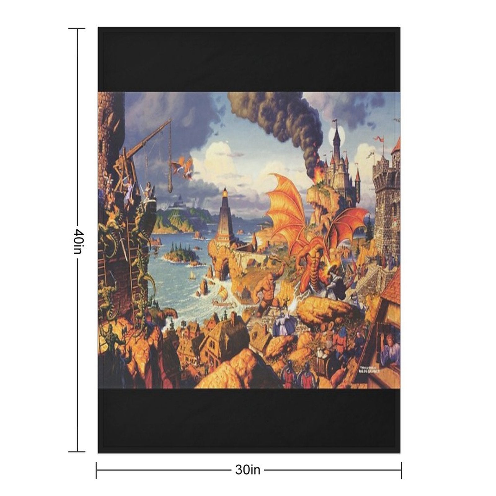 Ultima Online 8k Poster Velvety-soft Throw Blanket