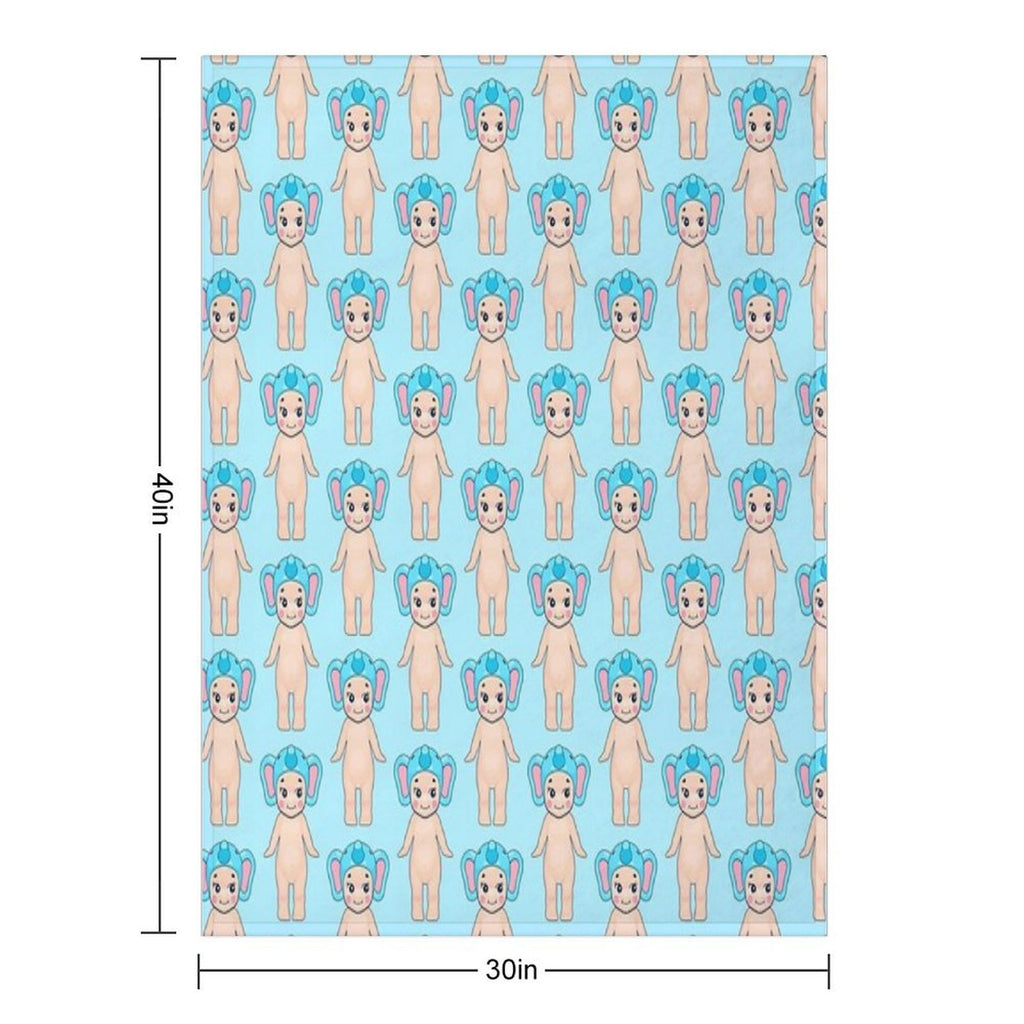 Sonny Angel Elephant Cute! Velvety-soft Throw Blanket