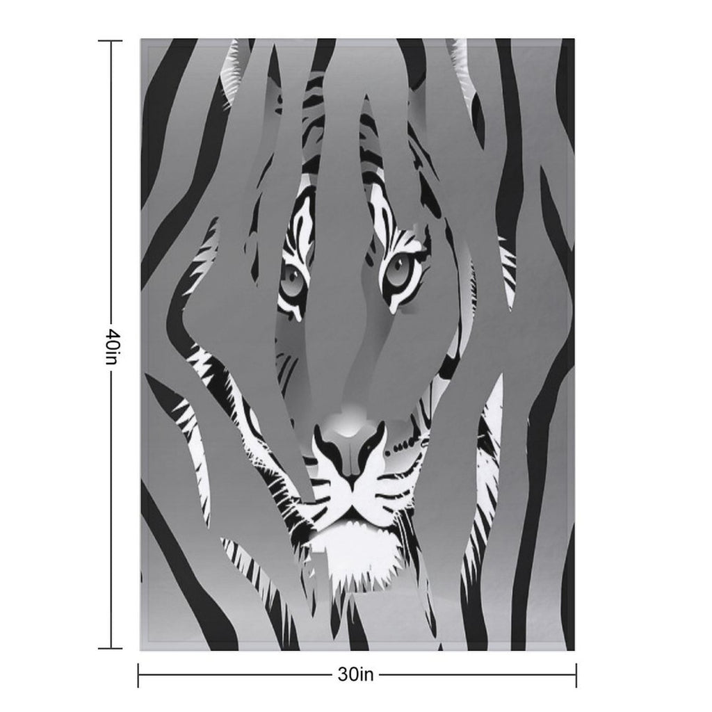 Hidden Tiger In The Dark Sustainable Throw Blanket