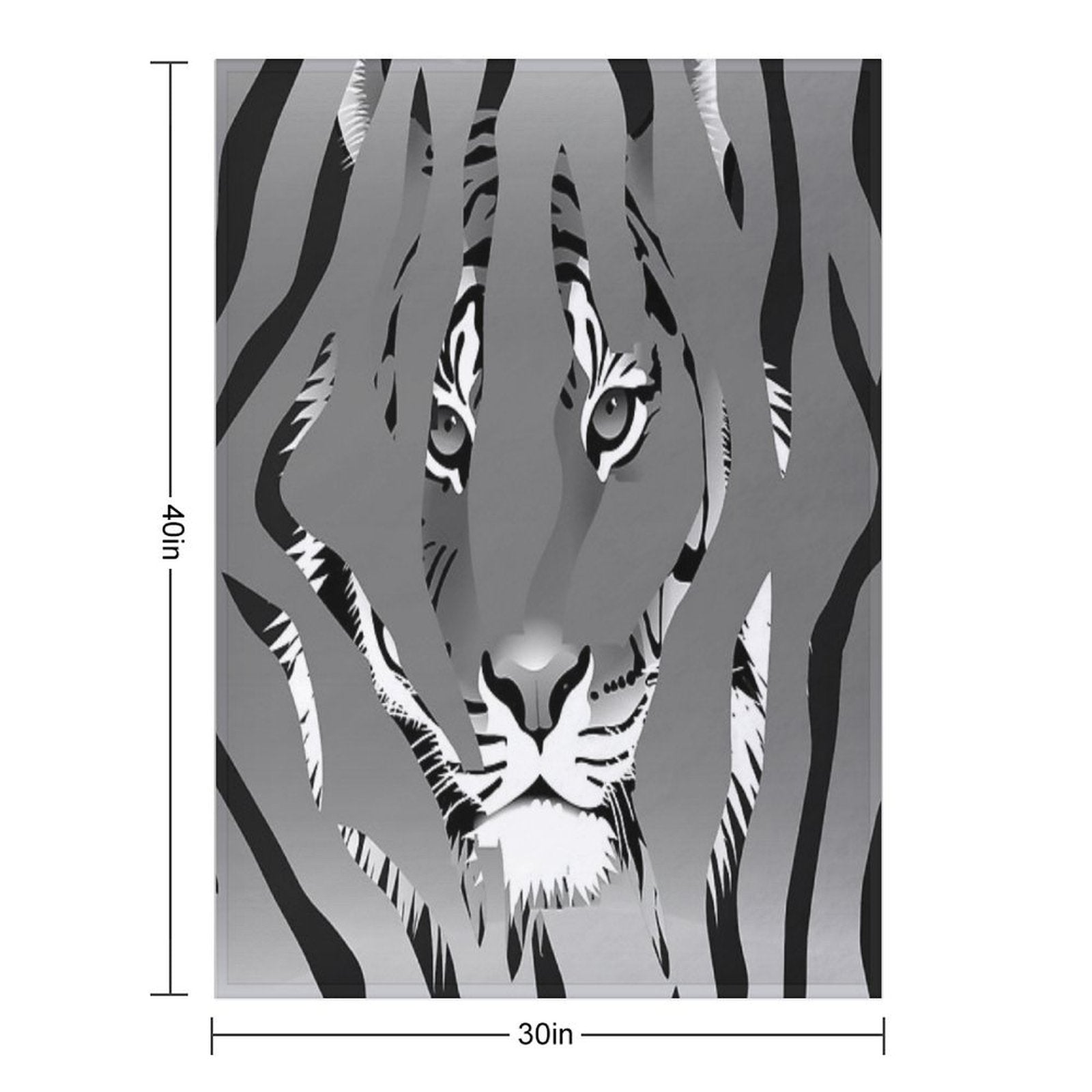 Hidden Tiger In The Dark Sustainable Throw Blanket