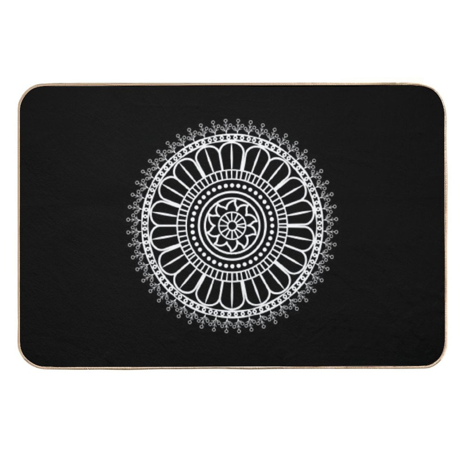 Bohemian Mandala Art.  Slip-Resistant Bath Mat