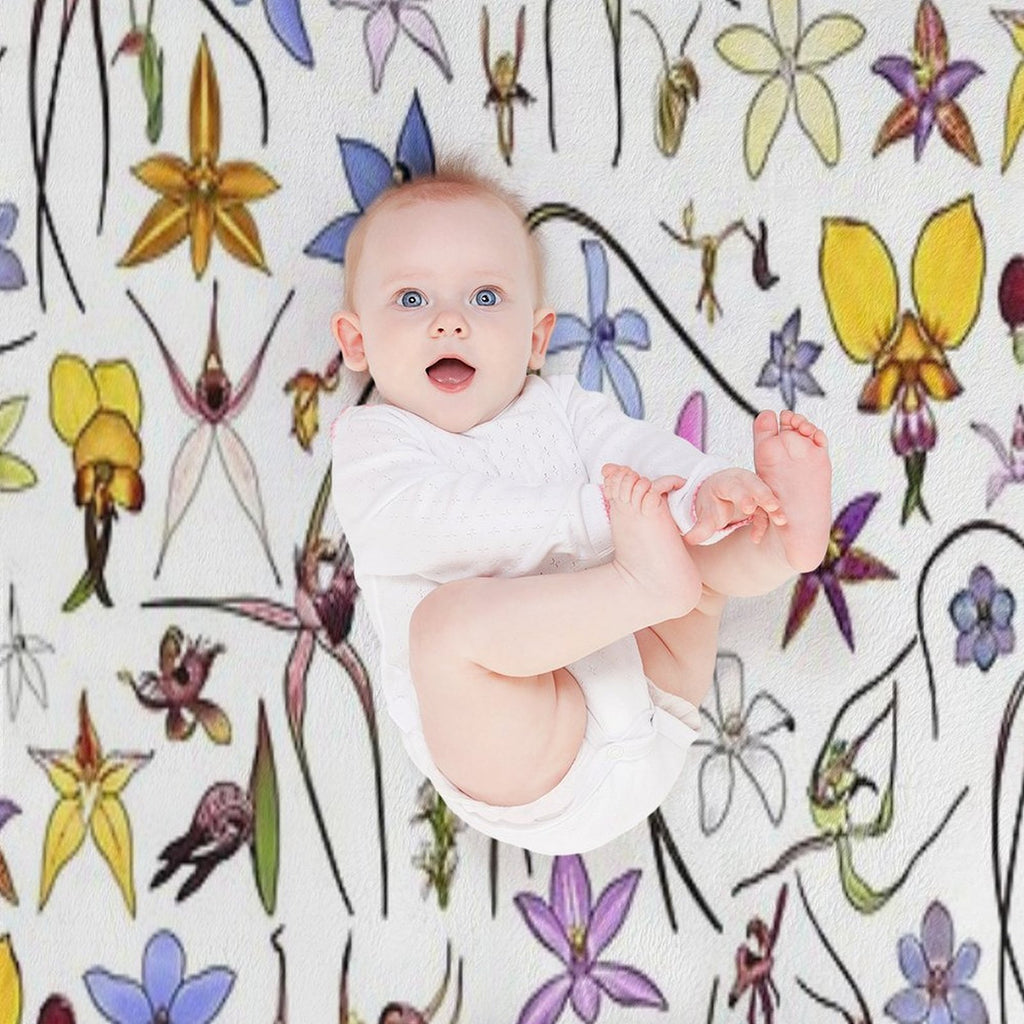 Australian Orchids Versatility Throw Blanket