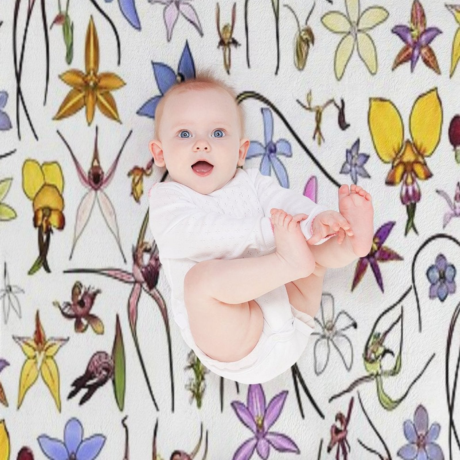 Australian Orchids Versatility Throw Blanket