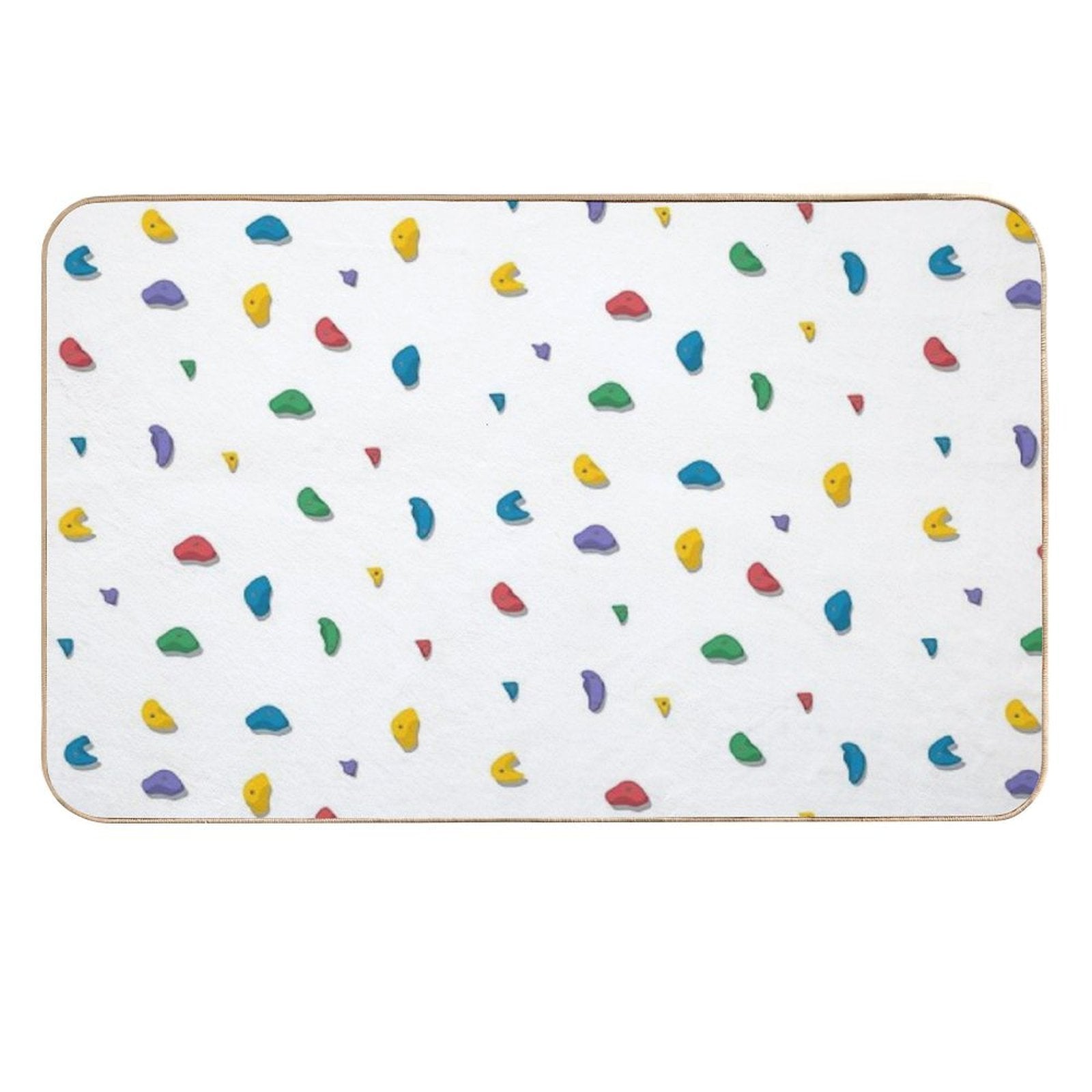 Rock Climbing Boulder Hold Pattern  Fade-Resistant Bath Mat