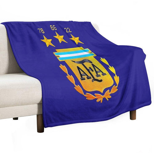 AFA ARGENTINA CHAMPION QATAR 2022 3 STARS Machine-washable Throw Blanket