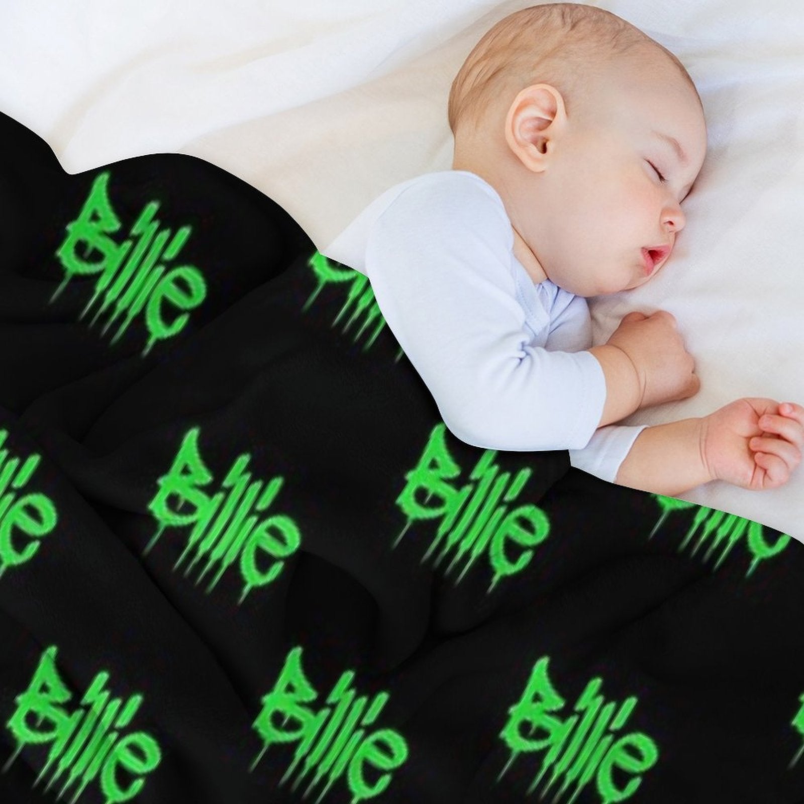 Billie Black&green Throw Blankets Easy Care Throw Blanket