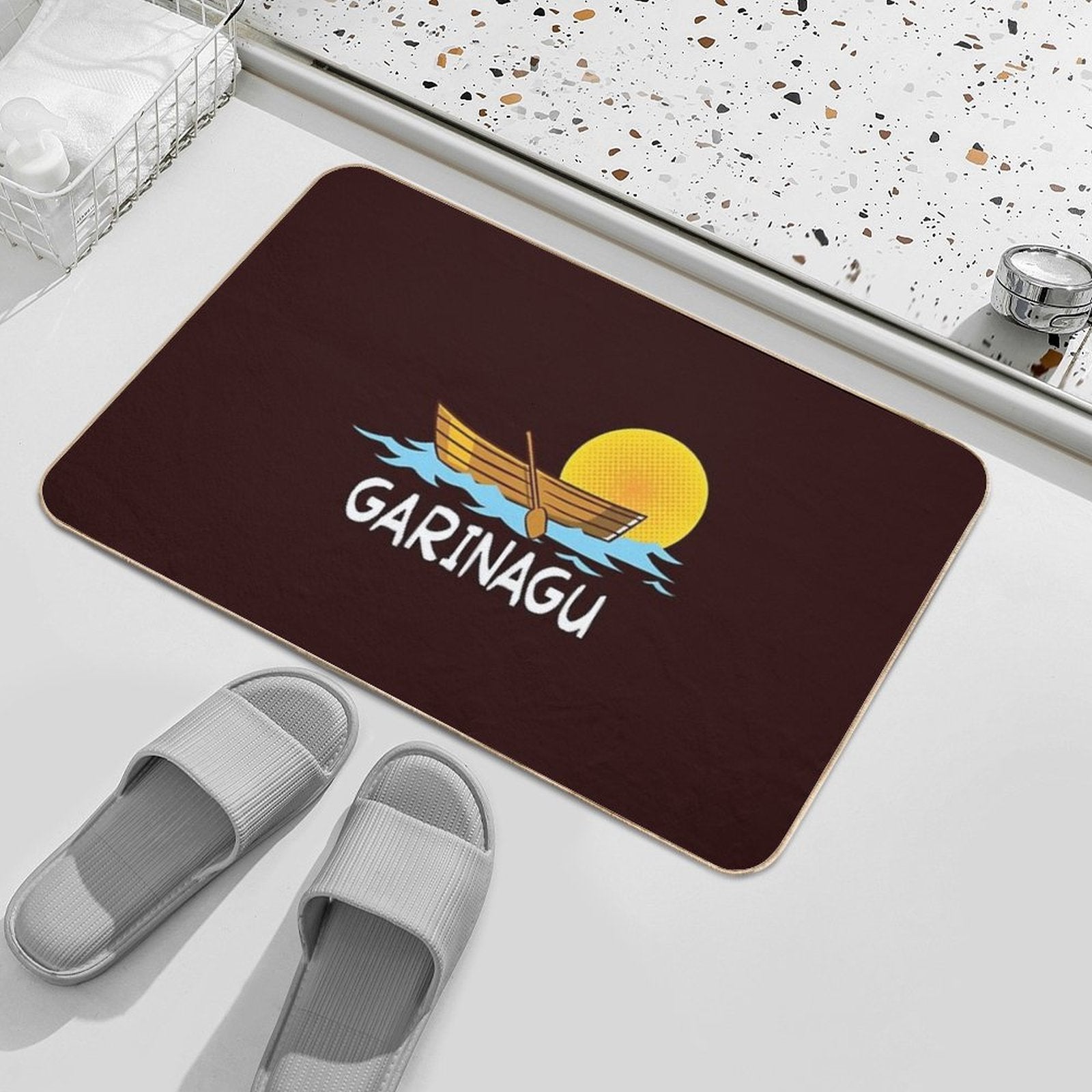 Garinagu Sunset at Sea  Easy To Clean Bath Mat