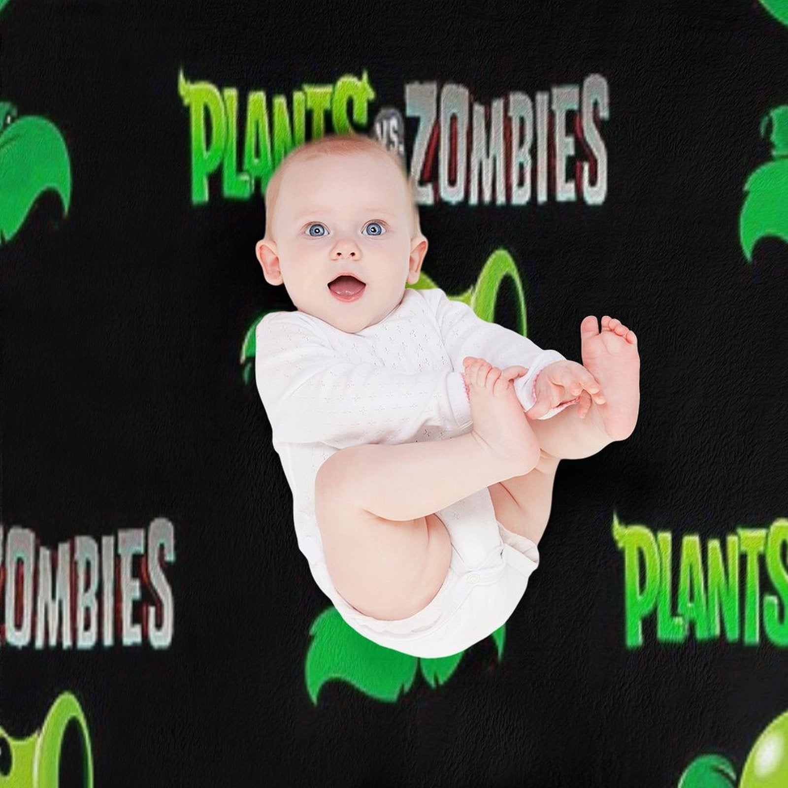Peashooter Design  Plants Vs Zombies Versatility Throw Blanket