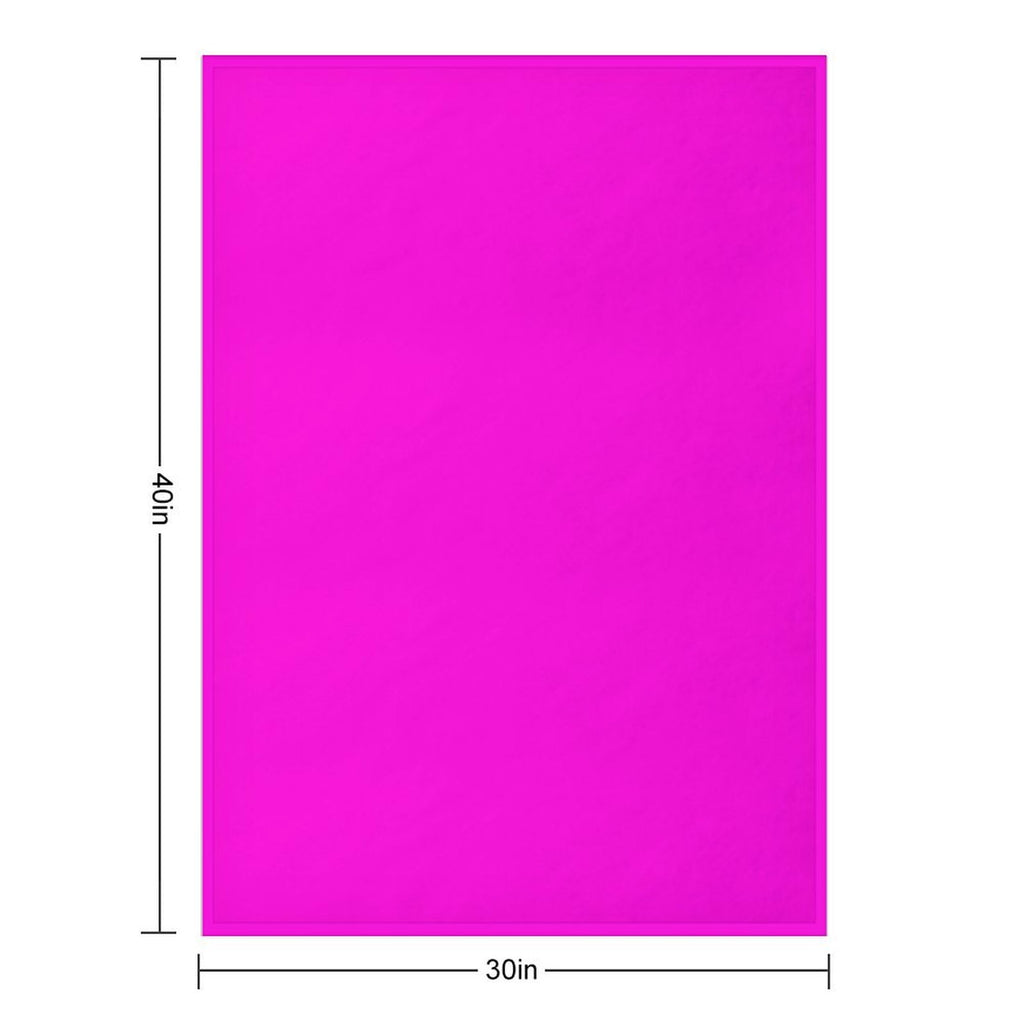 Fluorescent Neon Hot Pink Machine-washable Throw Blanket