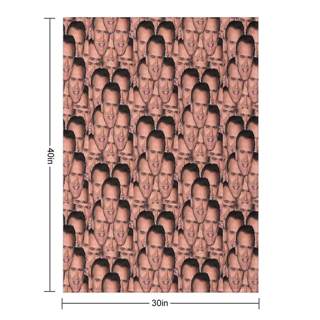 Bruce Campbell Evil Dead Head Shot Compact Throw Blanket