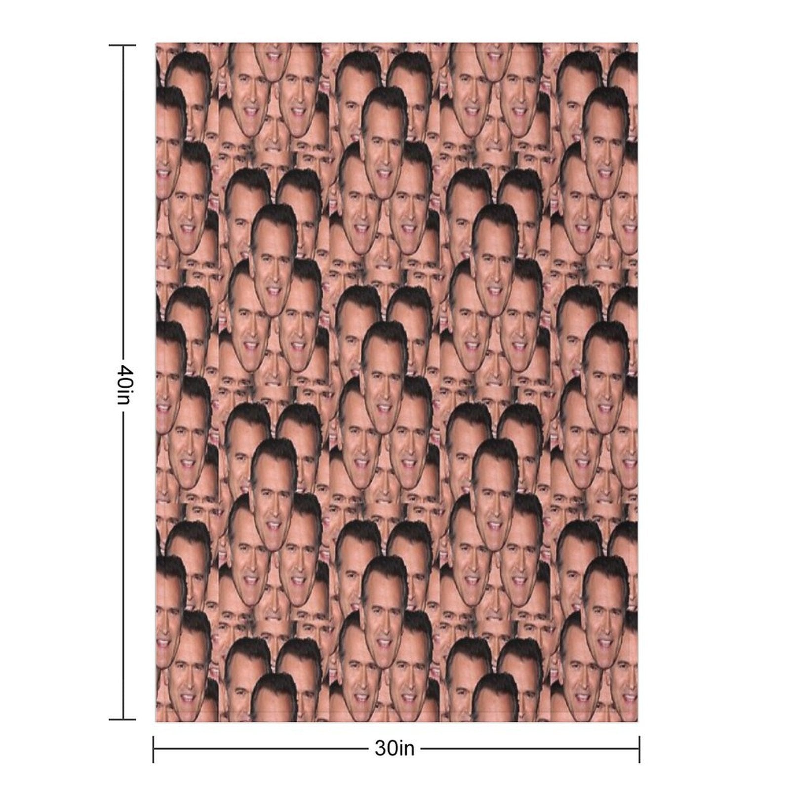 Bruce Campbell Evil Dead Head Shot Compact Throw Blanket