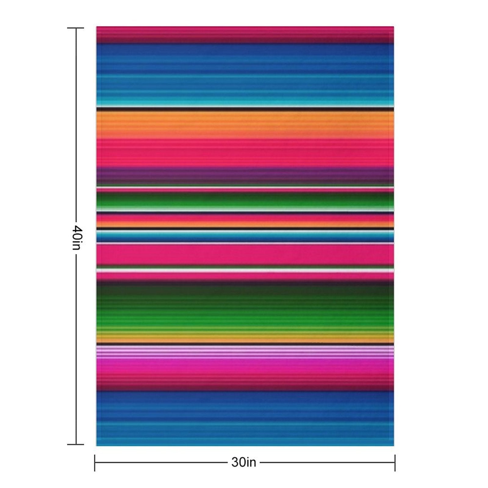 Mexican Blanket Striped Fiesta Serape Travel-friendly Throw Blanket
