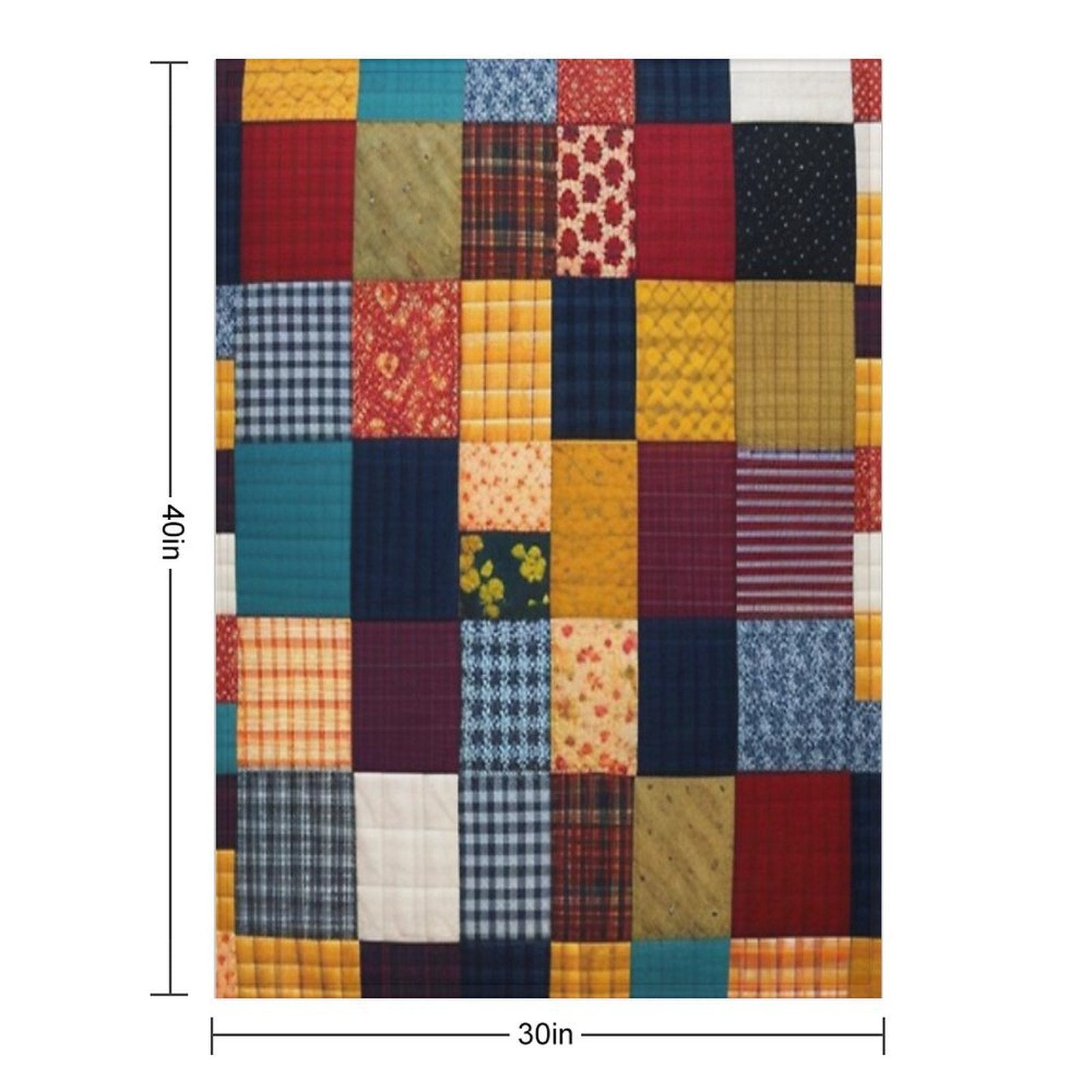 Patchwork Quilt Grid Pattern Versatility Throw Blanket