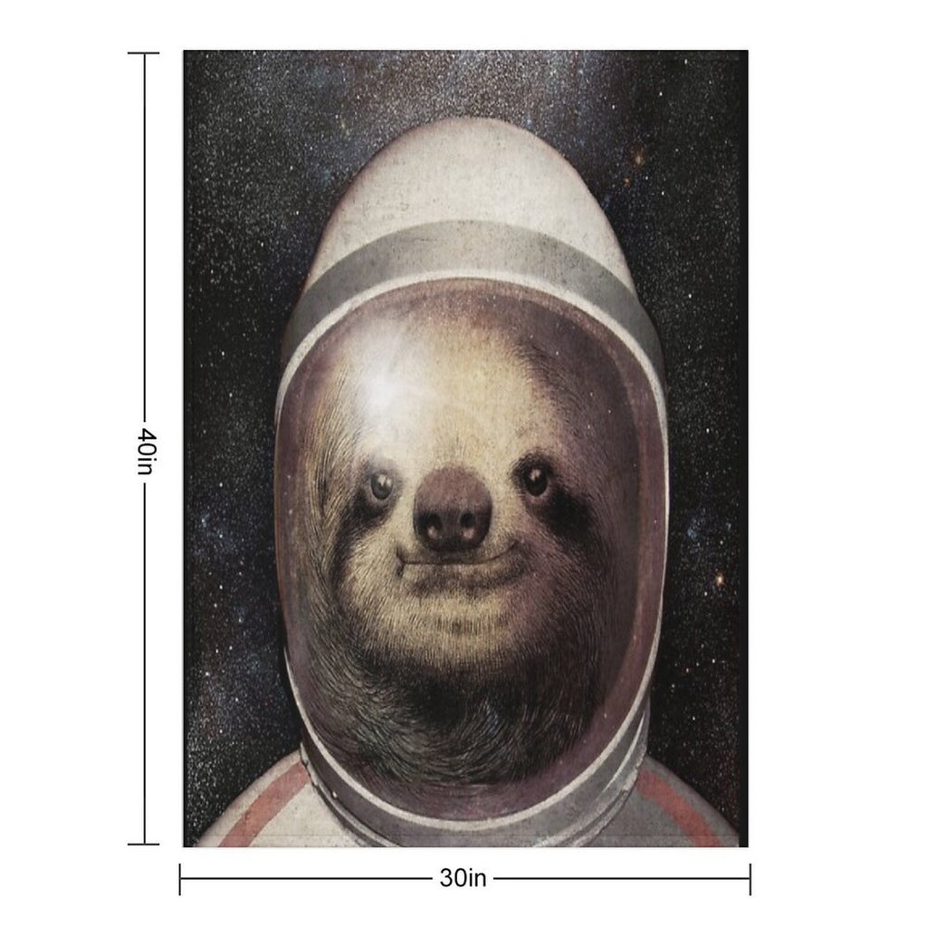 Space Sloth Shrink-resistant Throw Blanket