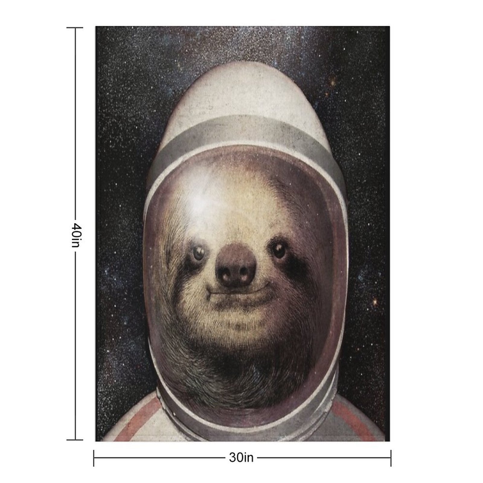 Space Sloth Shrink-resistant Throw Blanket