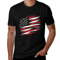 4th of July Shirts Fourth of July Patriotic American  Oversized Silhouette T-Shirt