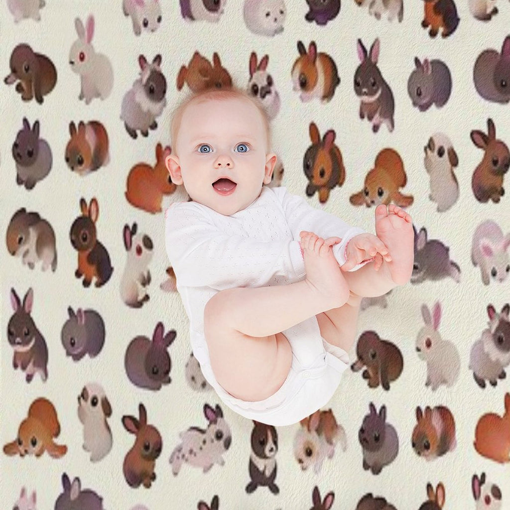 Bunny Day - Other Version Machine-washable Throw Blanket