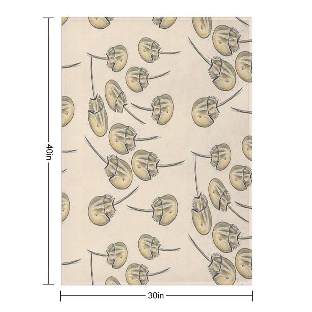 Horseshoe Crabs Multi-functional Throw Blanket