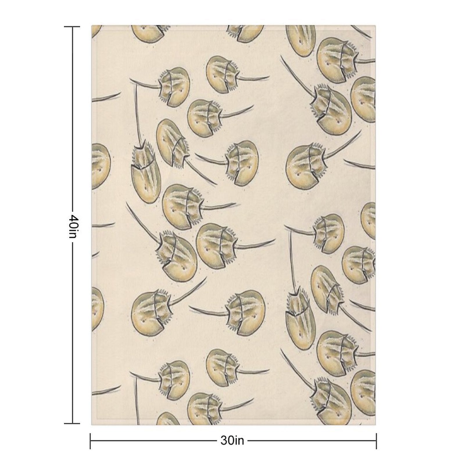 Horseshoe Crabs Multi-functional Throw Blanket