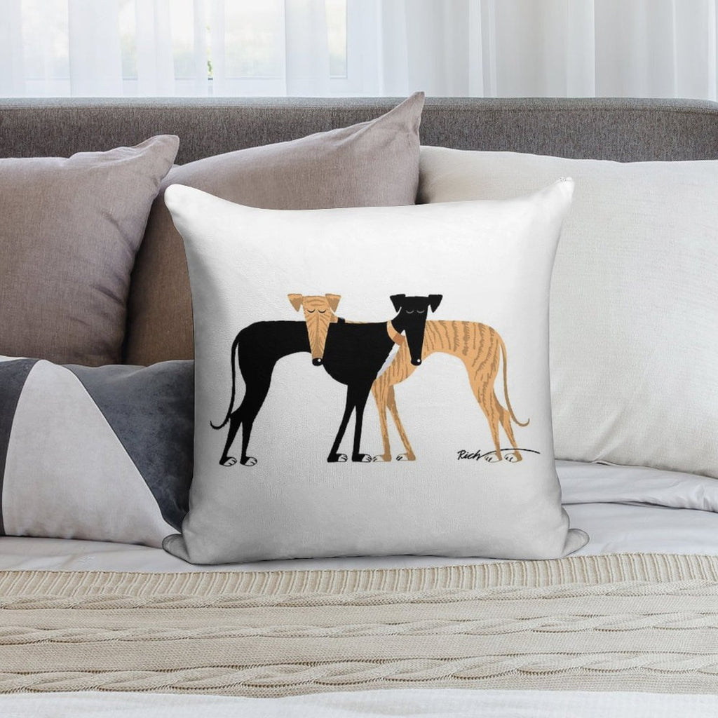 Head Rest Brindle Hound Soft Style Accent Throw Pillow