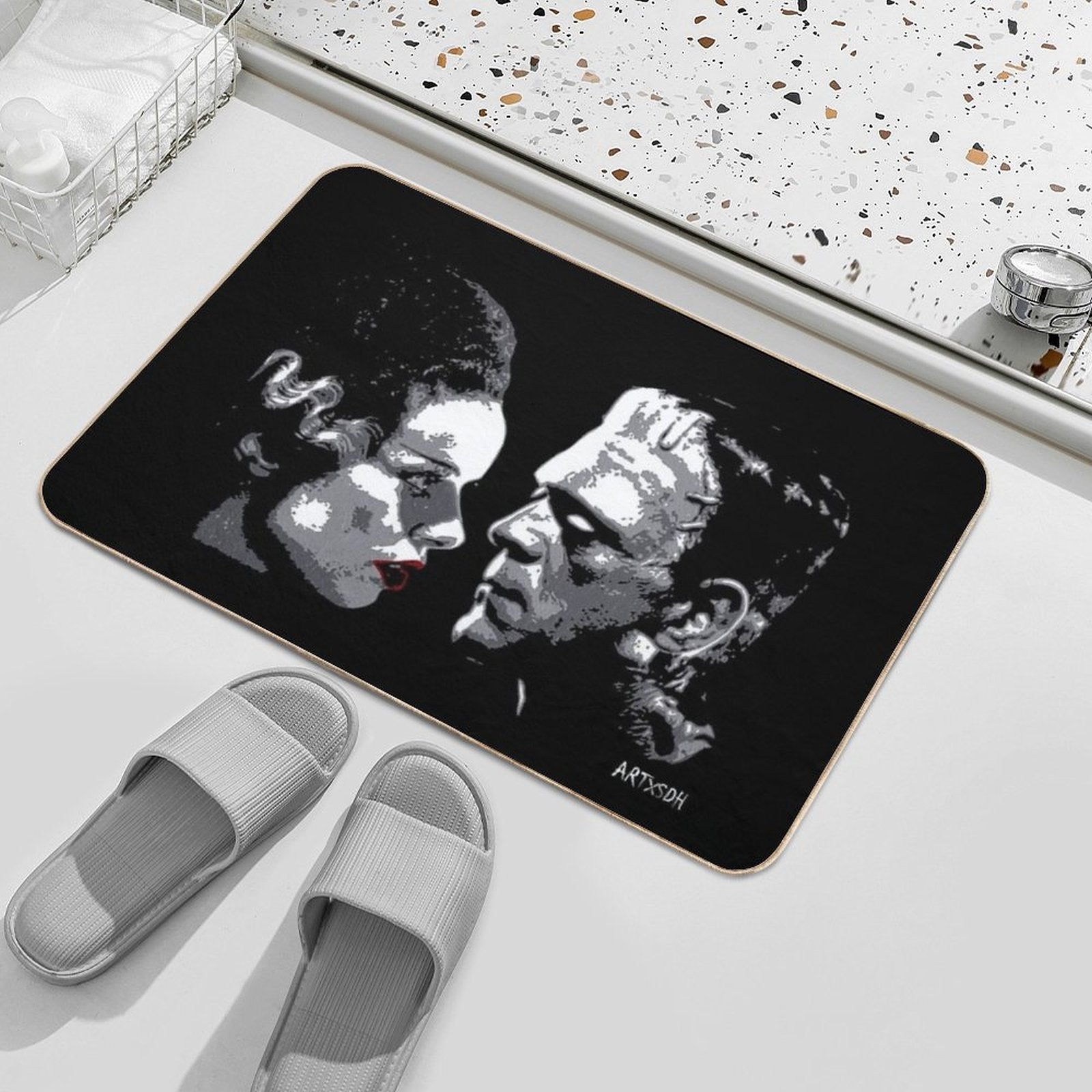 For The Love of Frank  Repositionable Bath Mat