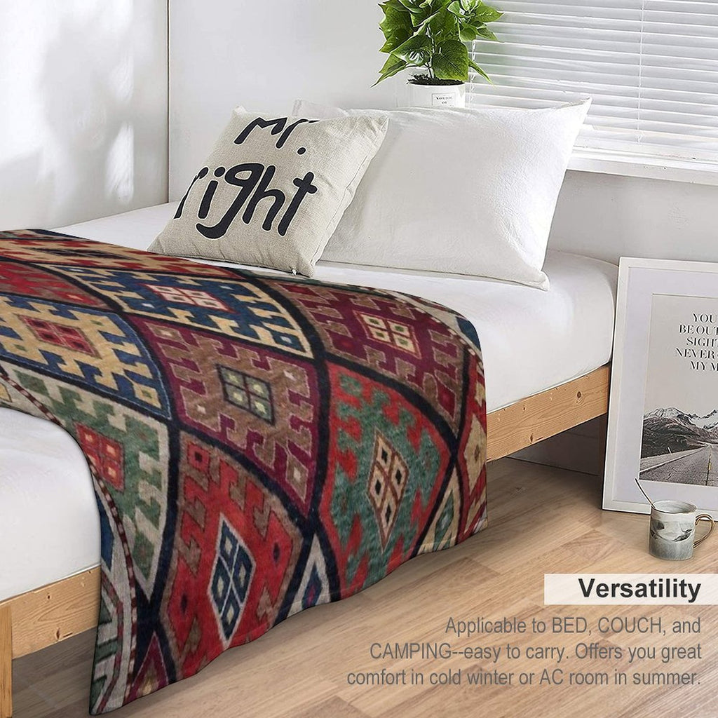 Ethnic Oriental Pattern Multi-functional Throw Blanket