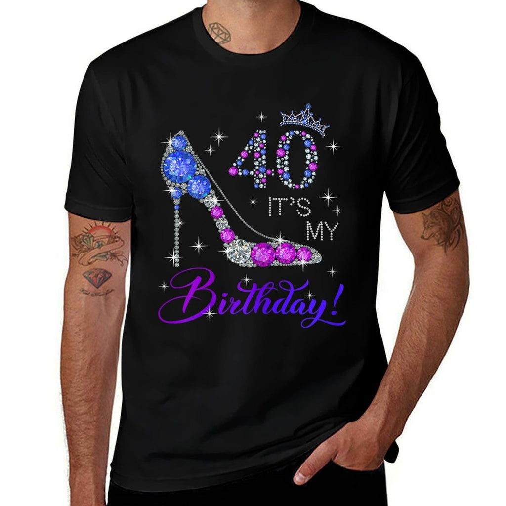 40 Years Old It's My Birthday for Women 40th Birthday  Vintage-inspired T-Shirt