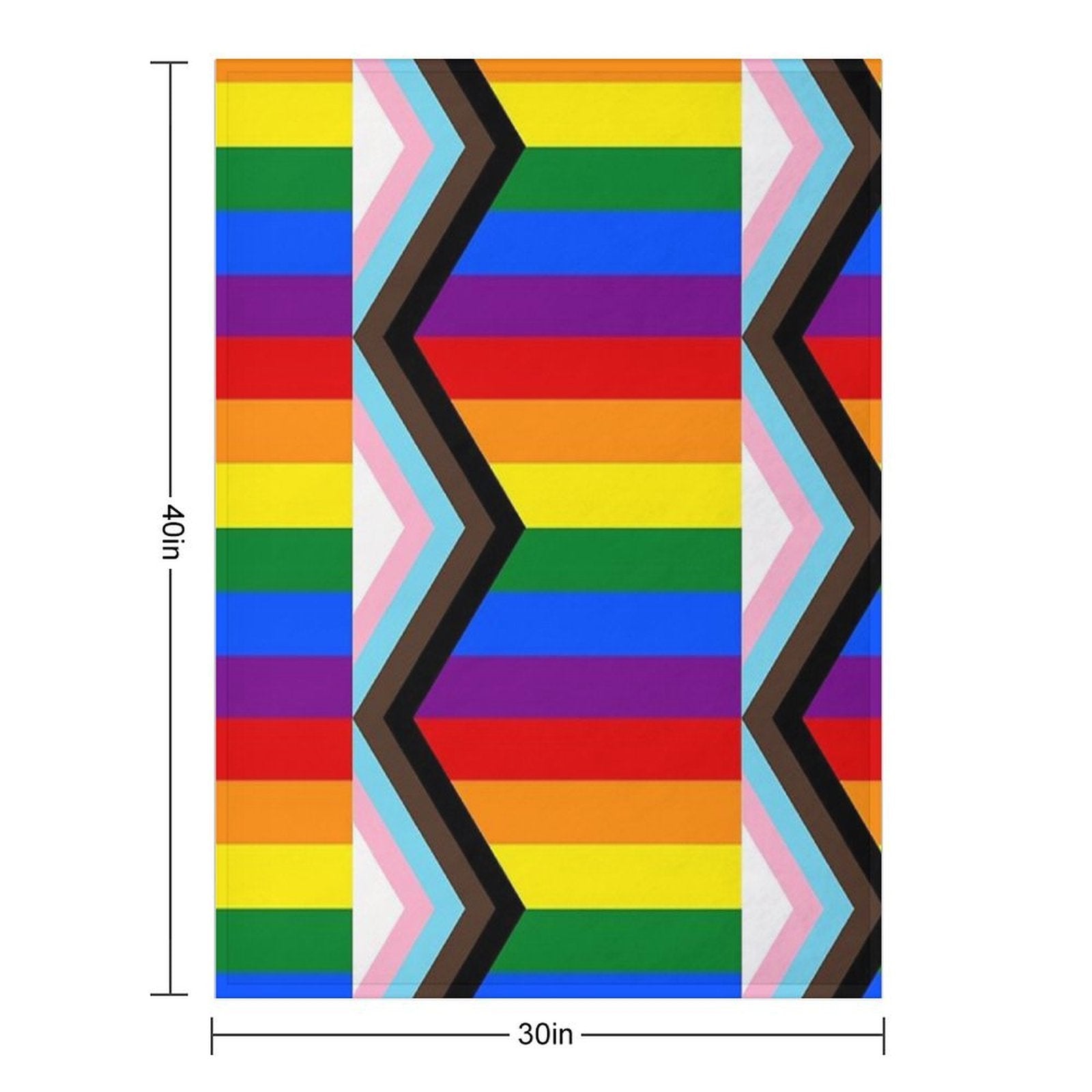 Progress Pride Flag Shrink-resistant Throw Blanket