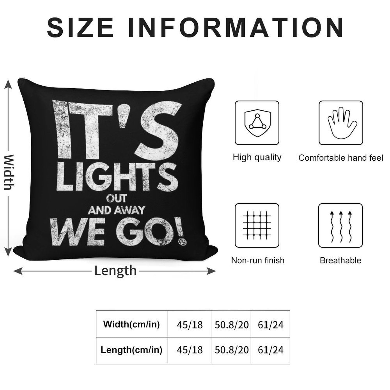 Its Lights Out And Away We Go! Soft Skin-Friendly Throw Pillow