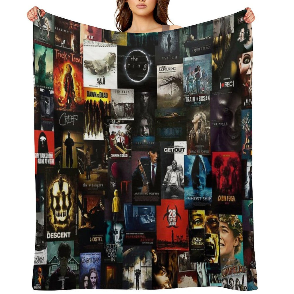 Horror Movie Posters 2000s - 2010s Shrink-resistant Throw Blanket