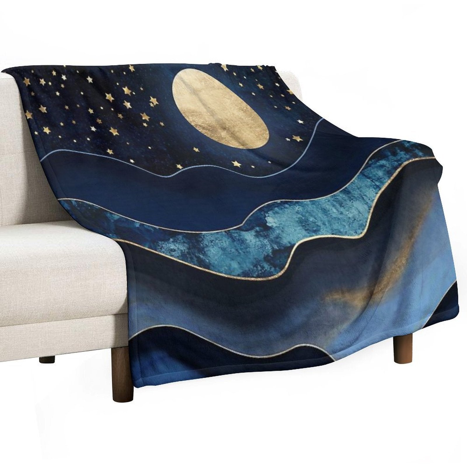 Golden Moon Eco-conscious Throw Blanket