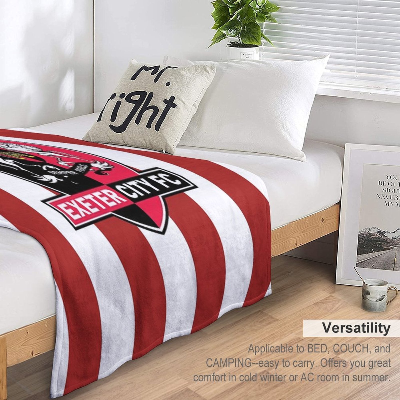 Exeter City FC Machine-washable Throw Blanket