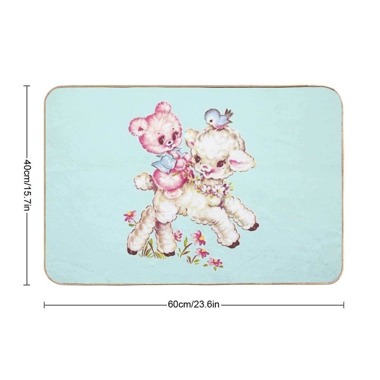 Lamb Lovely Bear  Odorless Bath Mat