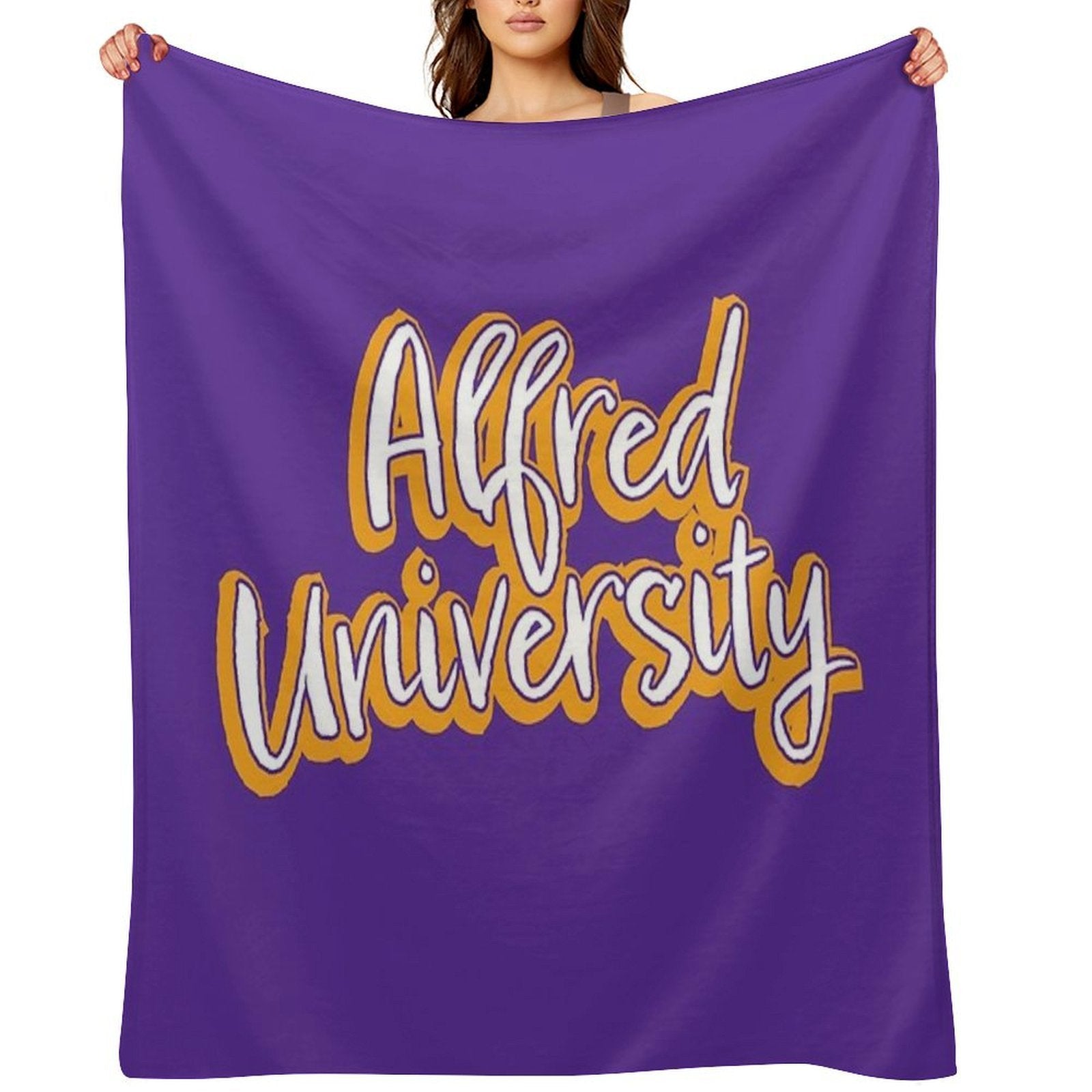 Alfred University Saxons Sustainable Throw Blanket