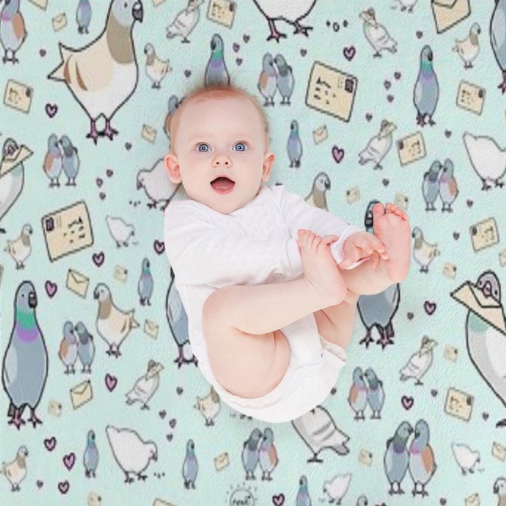 Pigeons Machine-washable Throw Blanket