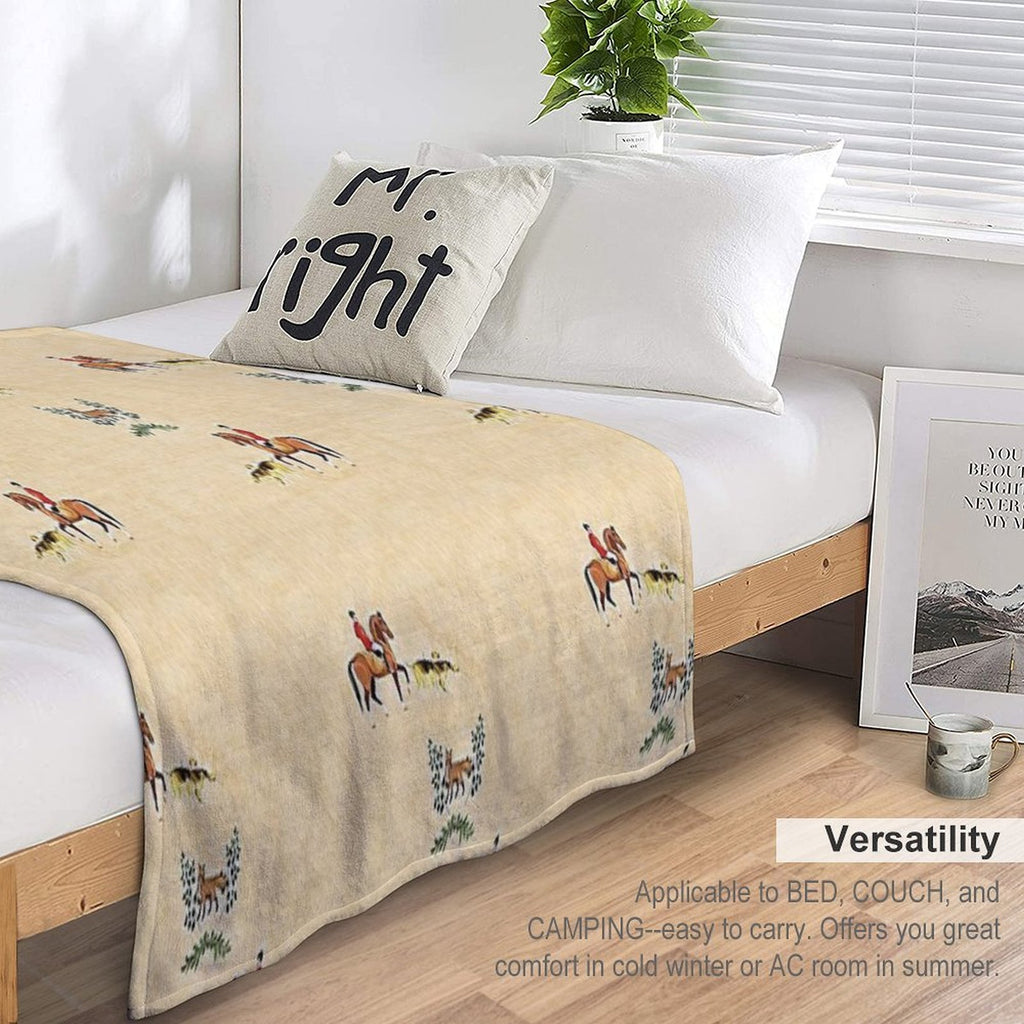 English Country Foxhunt Comfort Throw Blanket