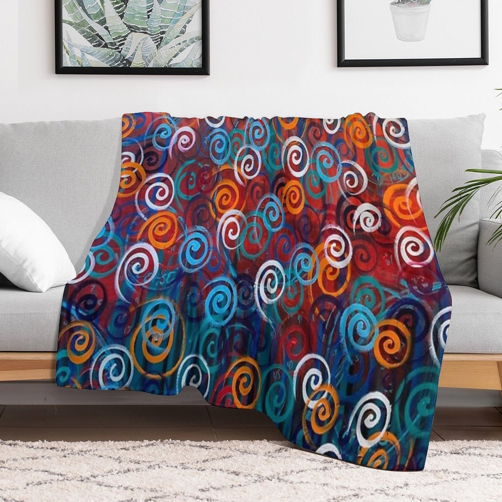 Swirl 2 Ross Velvety-soft Throw Blanket