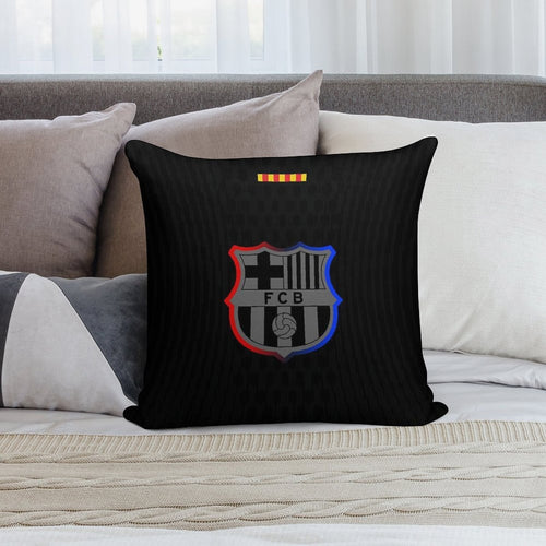 Barca Away 2024-25 Black Soft Durable Construction Throw Pillow
