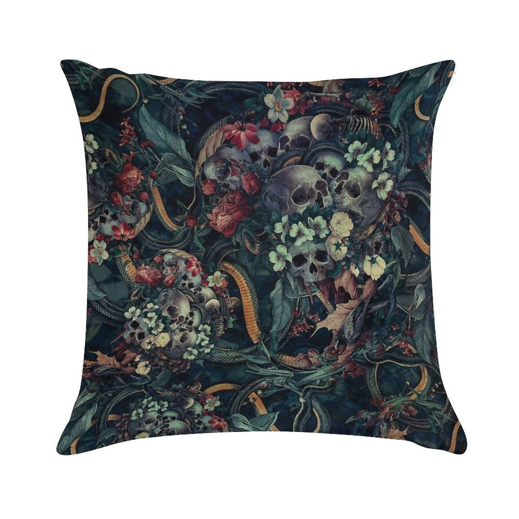 Skulls And Snakes Soft Bedroom Essential Throw Pillow