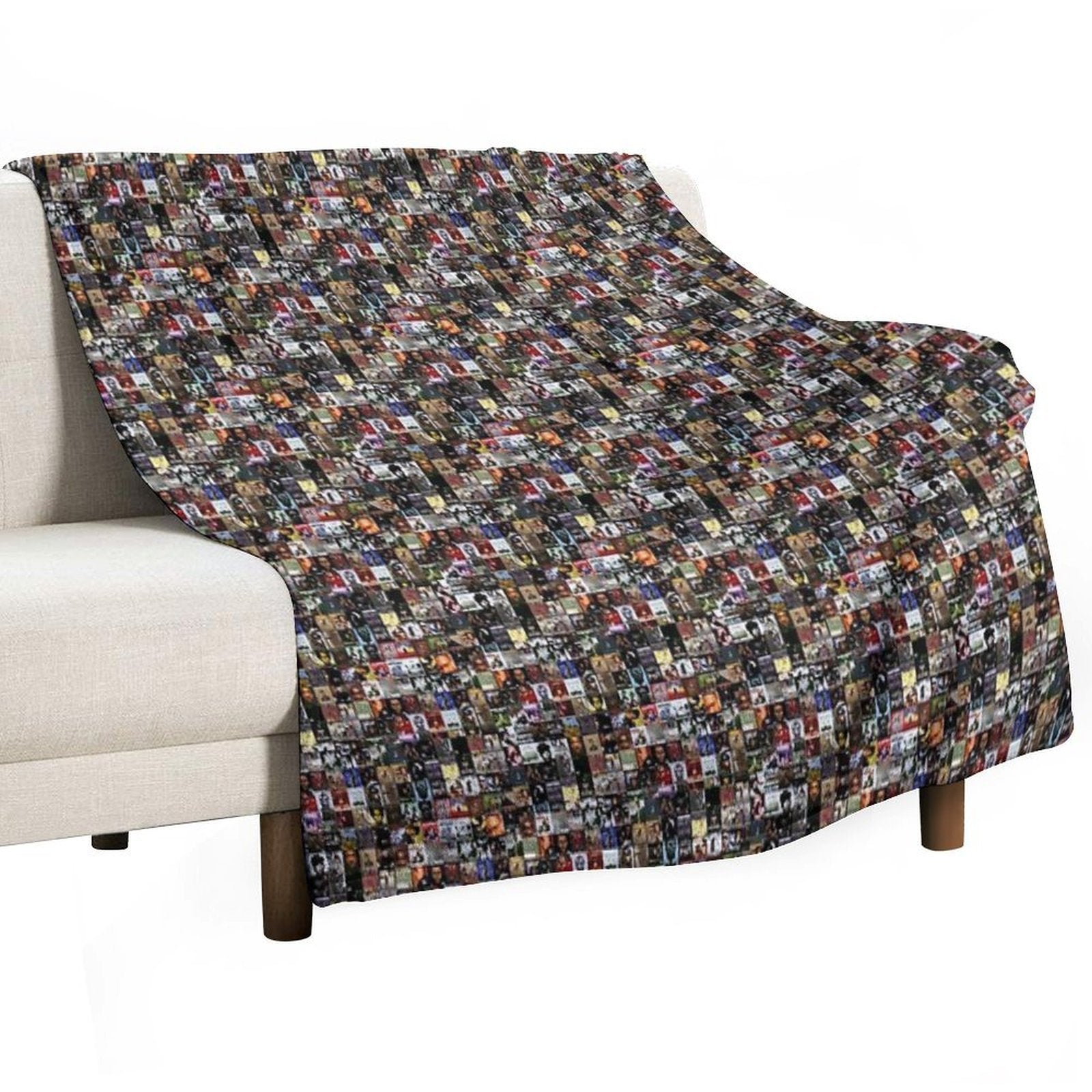 Music Cover Montage Hip Hop Shrink-resistant Throw Blanket