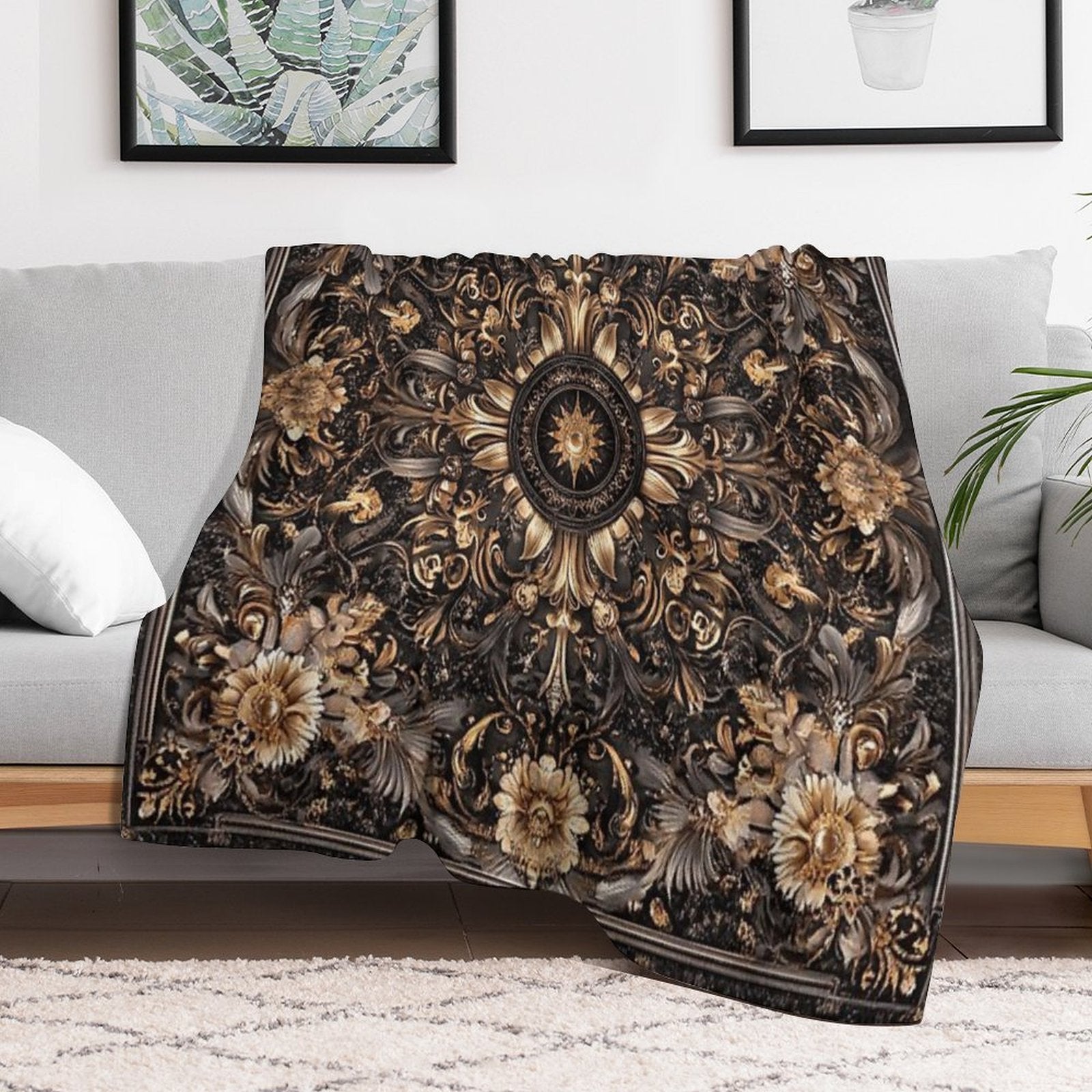 In The Middle of Sustainable Throw Blanket