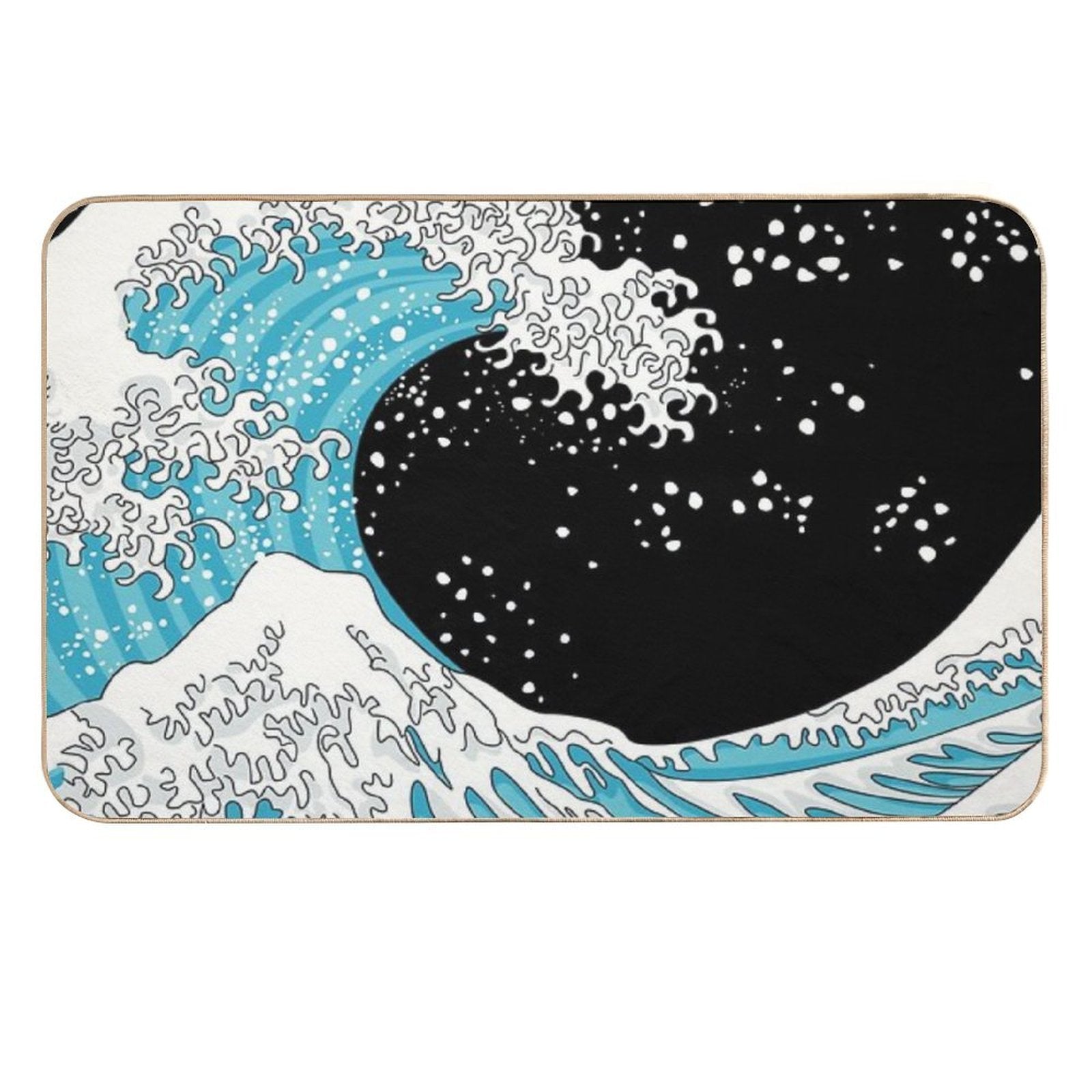 Kanagawa Wave  Fade-Resistant Bath Mat