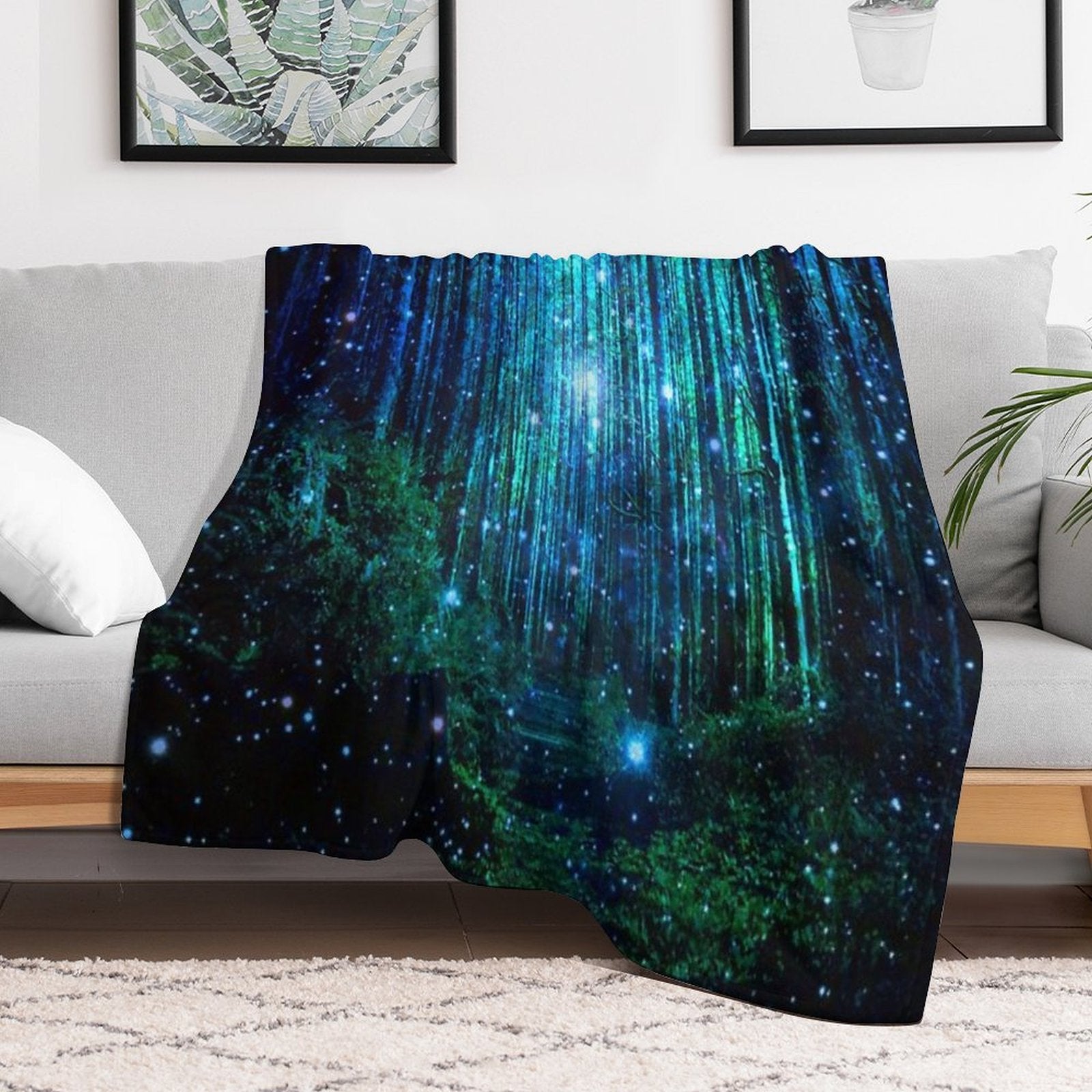 In The Magical Forest All-season Throw Blanket