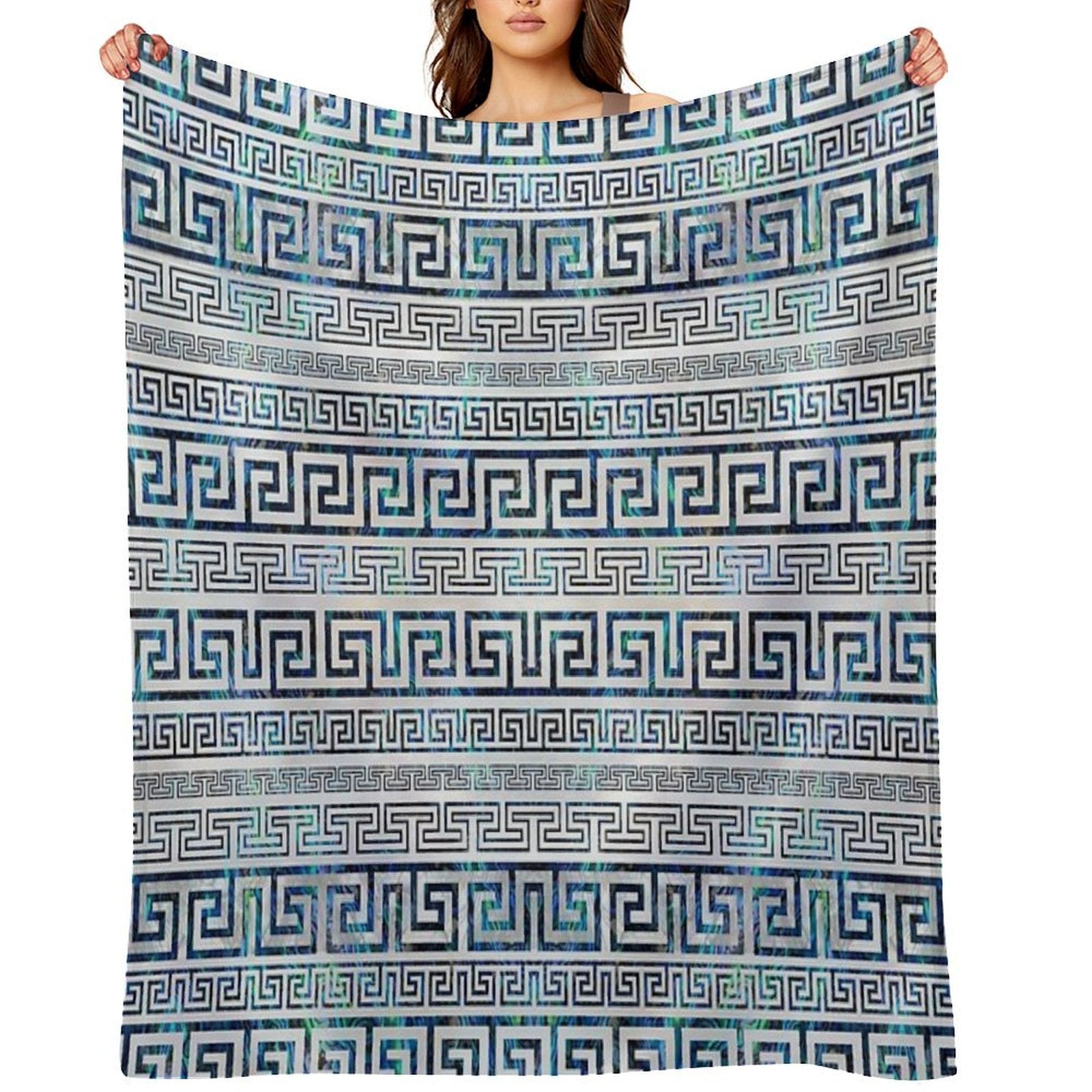 Greek Meander Pattern - Greek Key Ornament Comfort Throw Blanket