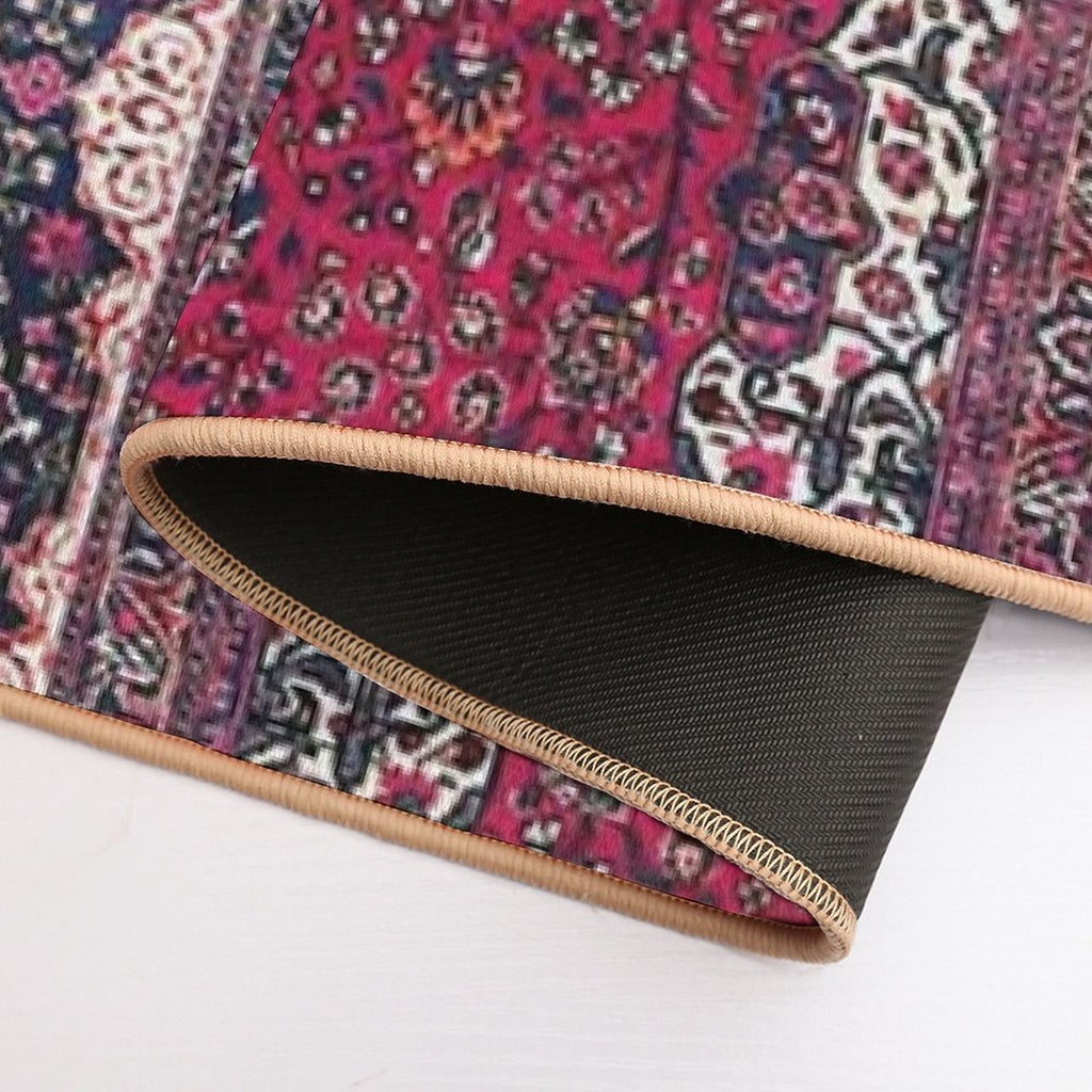 Saber Meshed Persian Carpet Print  Dirt-Trapping Bath Mat