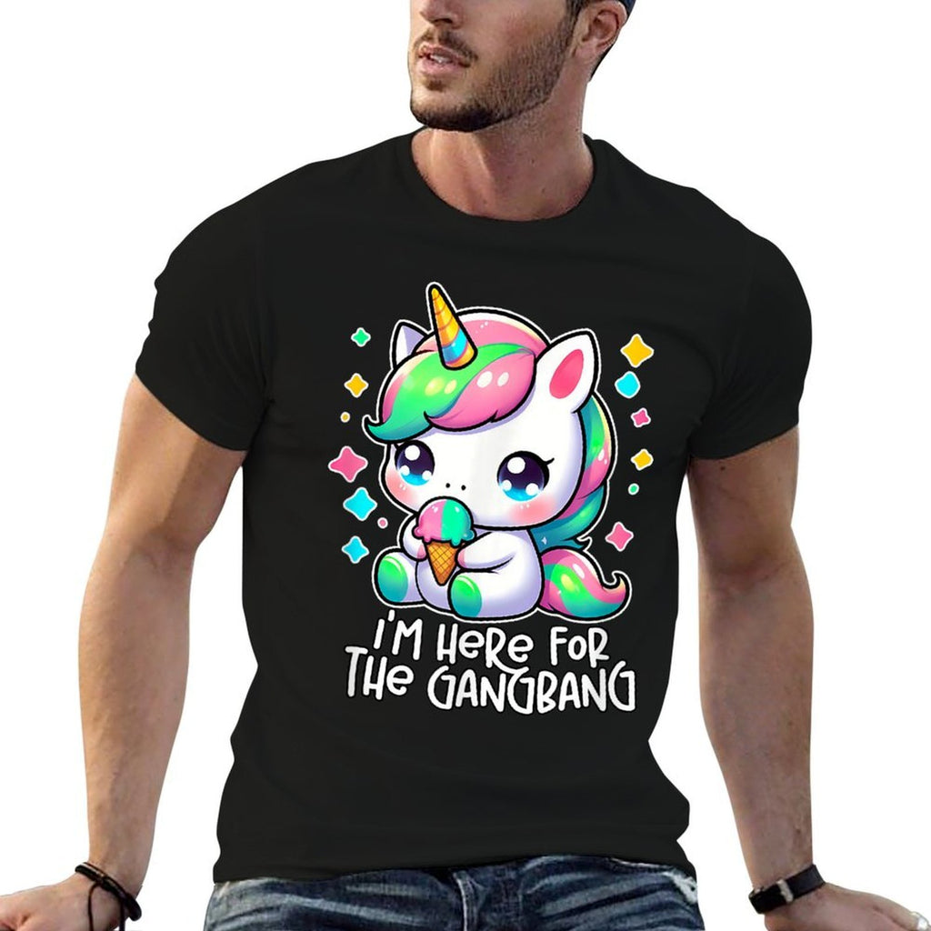 IM HERE FOR THE GANGBANG Funny Inappropriate Y2K Sex Humor  Polyester Blend T-Shirt