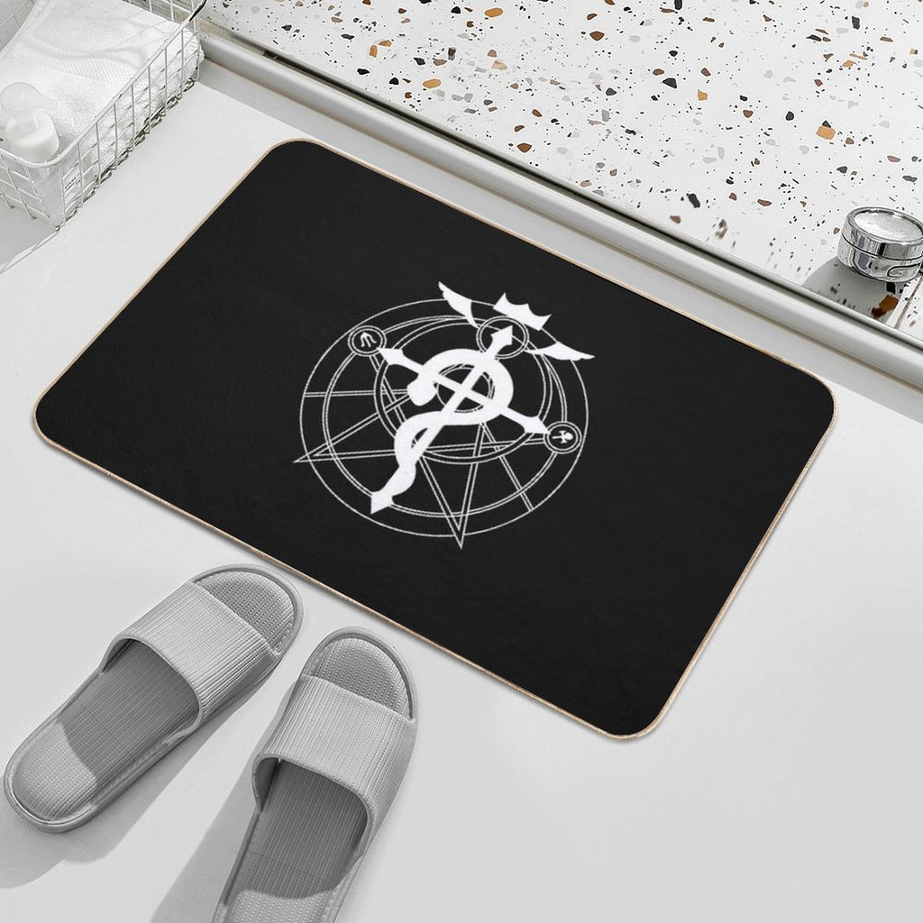 Full Metal Alchemist White  Dirt-Trapping Bath Mat