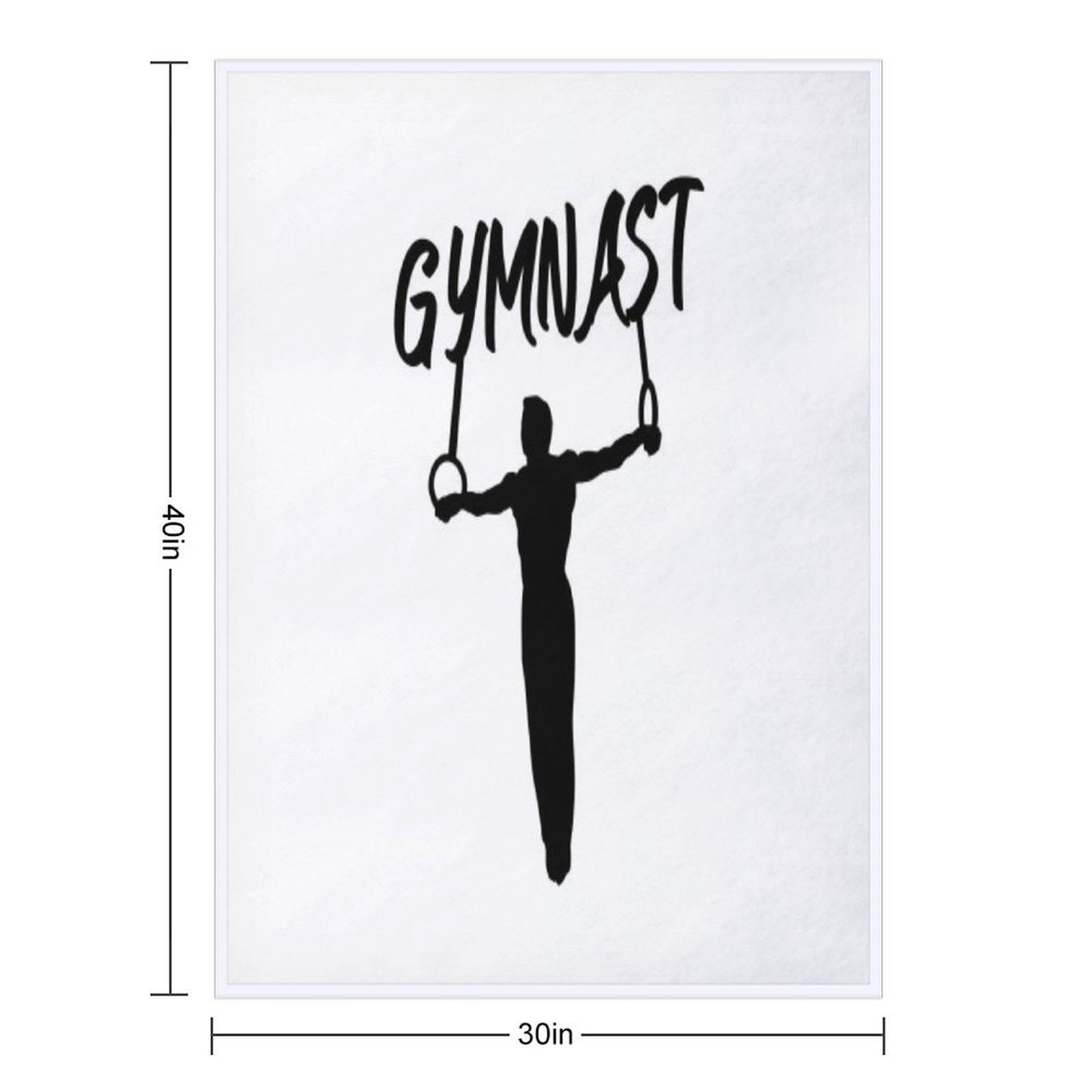 Gymnastics - Gymnast & Rings, Men's Gymnastics Machine-washable Throw Blanket