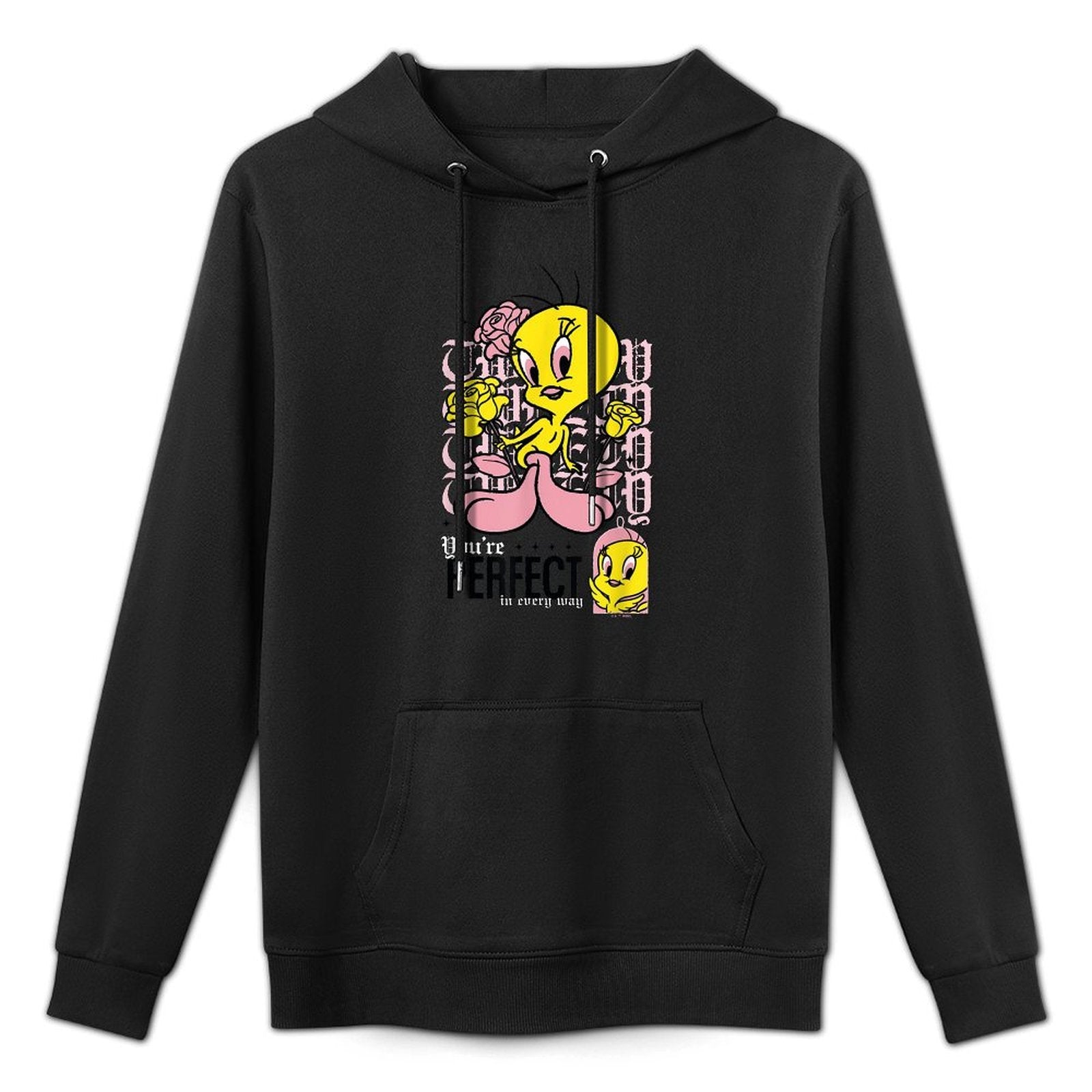 Looney Tunes Tweety Bird Youre Perfect In Every Way Retro Breathable Fabric Hoodie