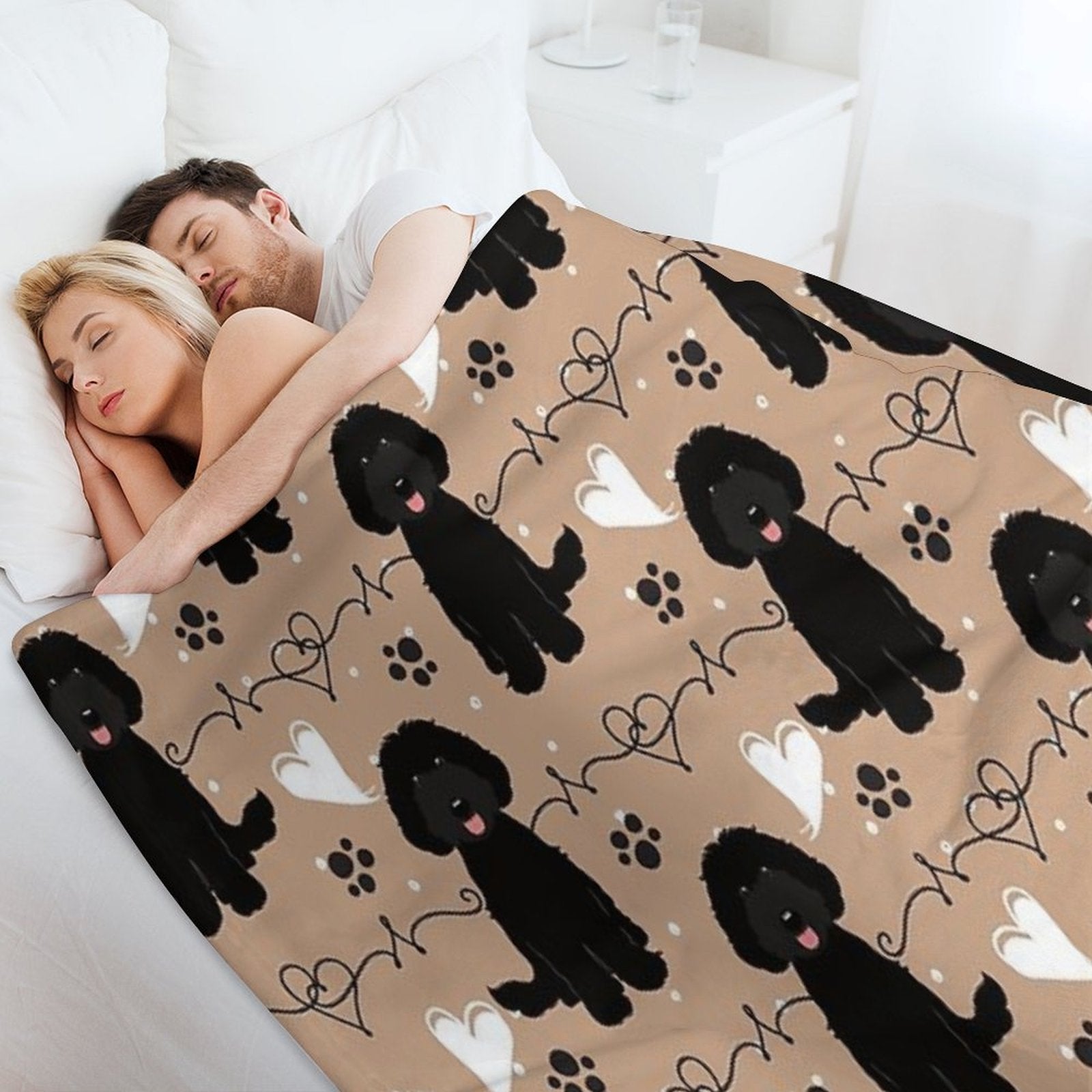 LOVE Black Labradoodle Premium Throw Blanket